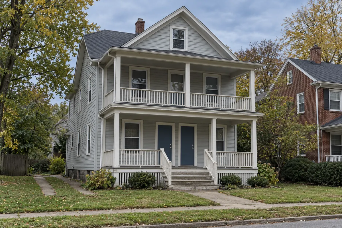 A two-unit rental house in Cleveland